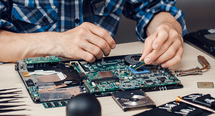 Computer repair workspace